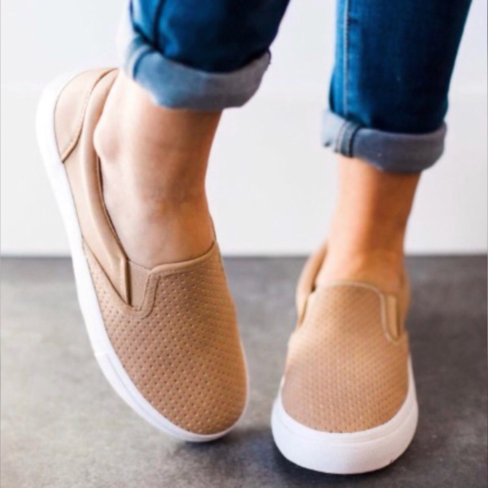 STILL INTERESTED RELISTED UNDER SHOES Perforated Slip-On Sneakers - Picture 4 of 10